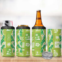 Aloha Hawaii Tuberose Lei 4 in 1 Can Cooler Tumbler Tropical Vibes Green Color - Polynesian Pride
