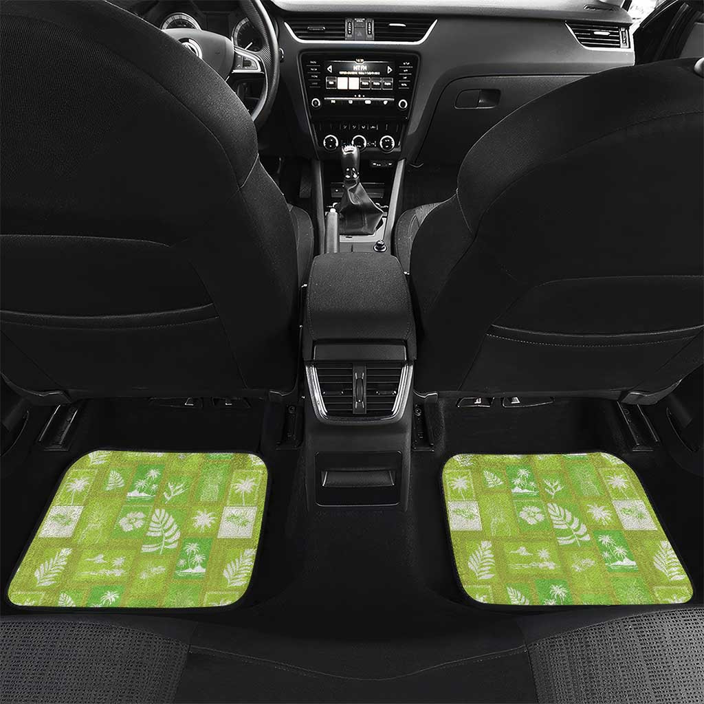 Aloha Hawaii Tuberose Lei Car Mats Tropical Vibes Green Color - Polynesian Pride