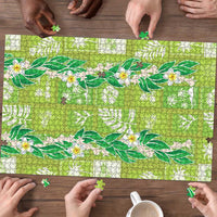 Aloha Hawaii Tuberose Lei Puzzle Tropical Vibes Green Color - Polynesian Pride