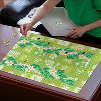 Aloha Hawaii Tuberose Lei Puzzle Tropical Vibes Green Color - Polynesian Pride