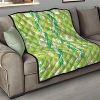 Aloha Hawaii Tuberose Lei Quilt Tropical Vibes Green Color - Polynesian Pride