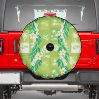 Aloha Hawaii Tuberose Lei Spare Tire Cover Tropical Vibes Green Color - Polynesian Pride