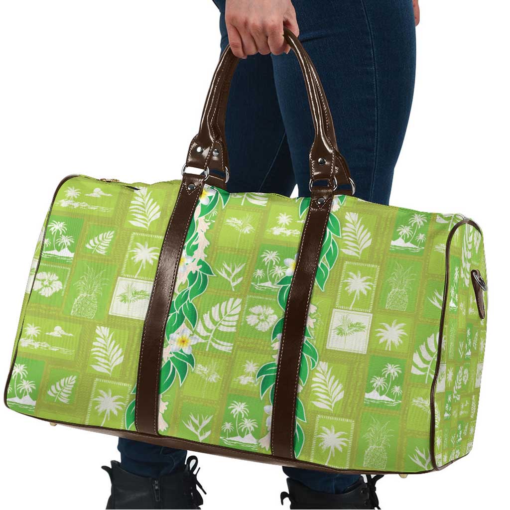 Aloha Hawaii Tuberose Lei Travel Bag Tropical Vibes Green Color - Polynesian Pride