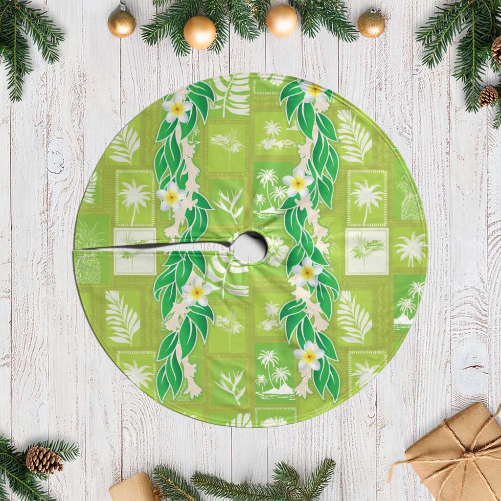 Aloha Hawaii Tuberose Lei Tree Skirt Tropical Vibes Green Color - Polynesian Pride