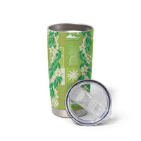Aloha Hawaii Tuberose Lei Tumbler Cup Tropical Vibes Green Color - Polynesian Pride