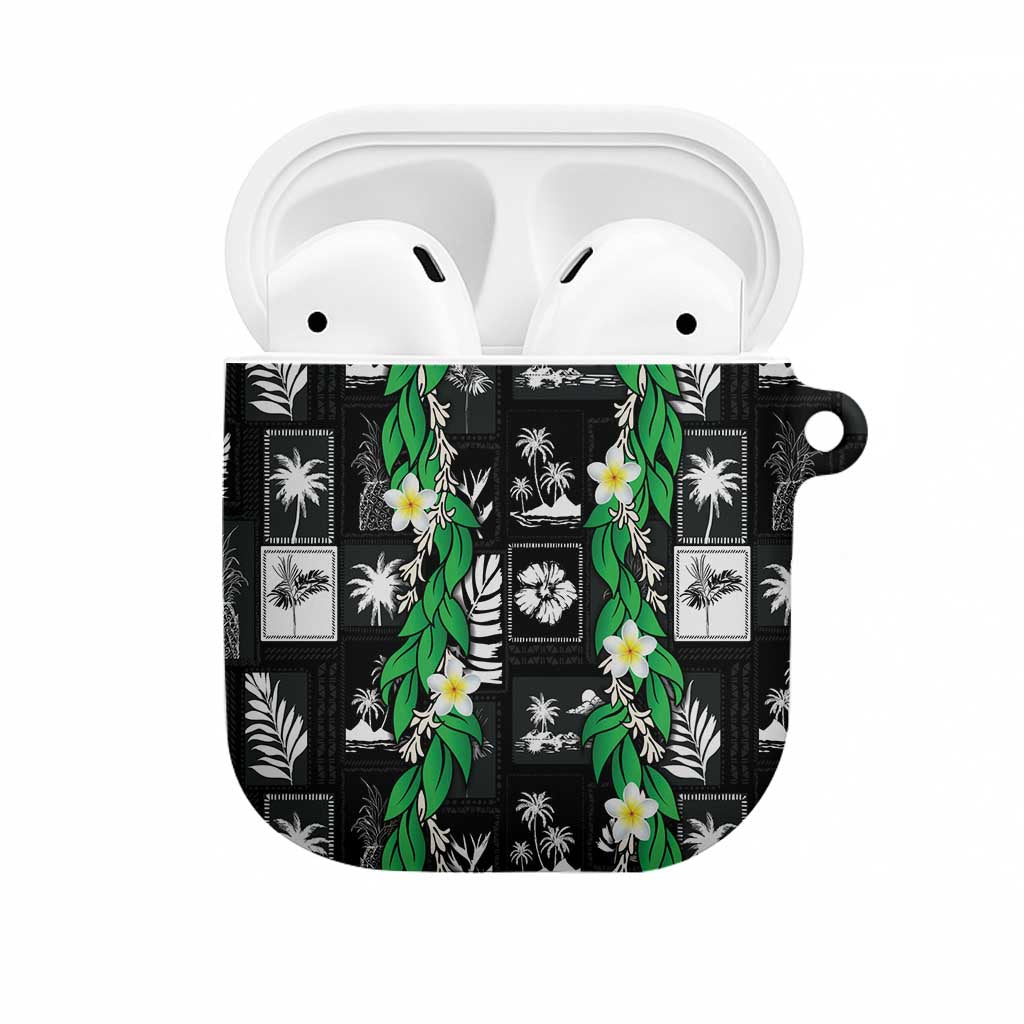 Aloha Hawaii Tuberose Lei AirPods Case Tropical Vibes Black Color - Polynesian Pride