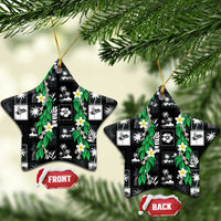 Aloha Hawaii Tuberose Lei Ceramic Ornament Tropical Vibes Black Color - Polynesian Pride