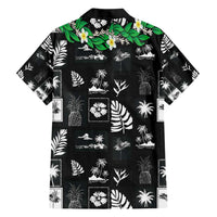 Aloha Hawaii Tuberose Lei Hawaiian Shirt Tropical Vibes Black Color - Polynesian Pride