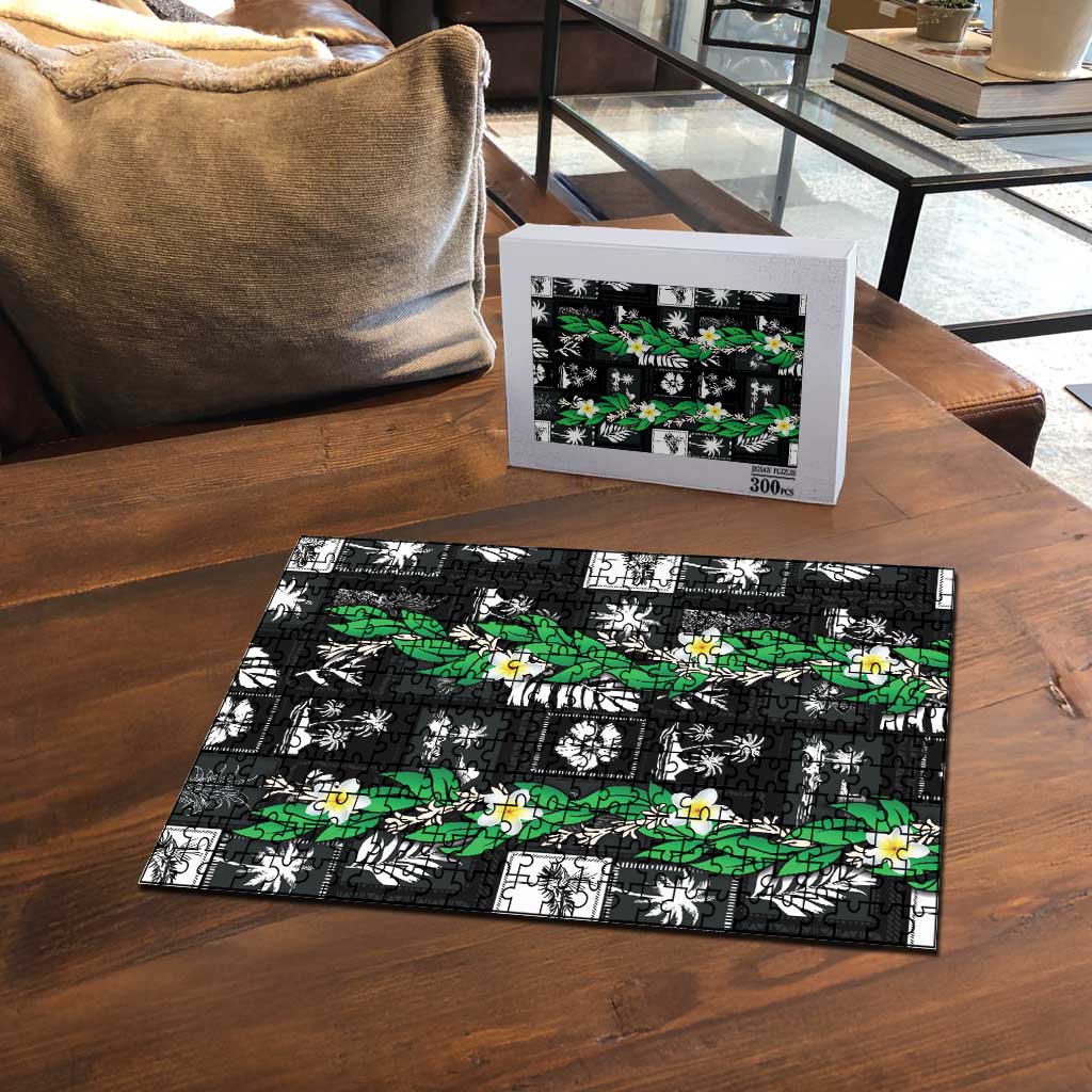Aloha Hawaii Tuberose Lei Puzzle Tropical Vibes Black Color - Polynesian Pride