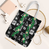 Aloha Hawaii Tuberose Lei Tote Bag Tropical Vibes Black Color - Polynesian Pride