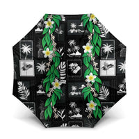 Aloha Hawaii Tuberose Lei Umbrella Tropical Vibes Black Color - Polynesian Pride