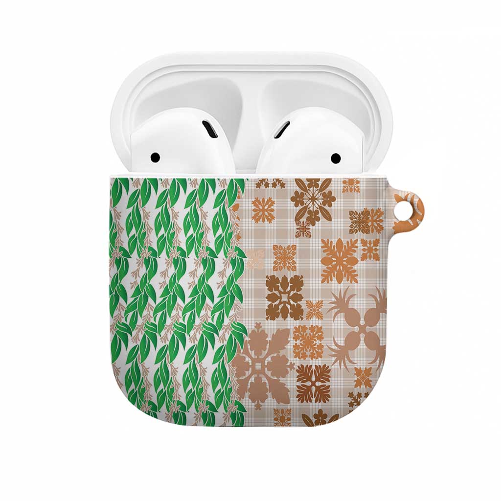 Aloha Hawaii Palaka Tuberose Lei AirPods Case Hawaiian Quilt Seamless Style - Polynesian Pride