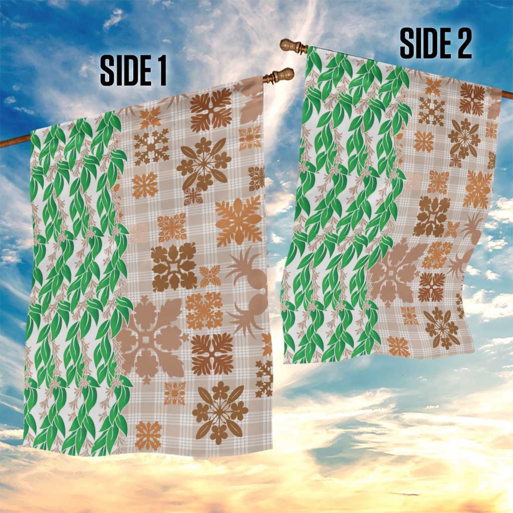 Aloha Hawaii Palaka Tuberose Lei Garden Flag Hawaiian Quilt Seamless Style - Polynesian Pride