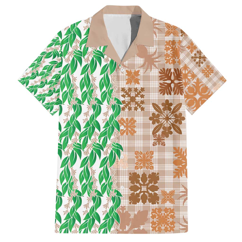 Aloha Hawaii Palaka Tuberose Lei Hawaiian Shirt Hawaiian Quilt Seamless Style - Polynesian Pride