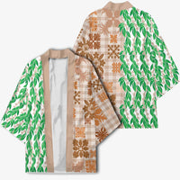 Aloha Hawaii Palaka Tuberose Lei Kimono Hawaiian Quilt Seamless Style - Polynesian Pride