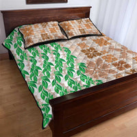 Aloha Hawaii Palaka Tuberose Lei Quilt Bed Set Hawaiian Quilt Seamless Style - Polynesian Pride