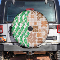 Aloha Hawaii Palaka Tuberose Lei Spare Tire Cover Hawaiian Quilt Seamless Style - Polynesian Pride