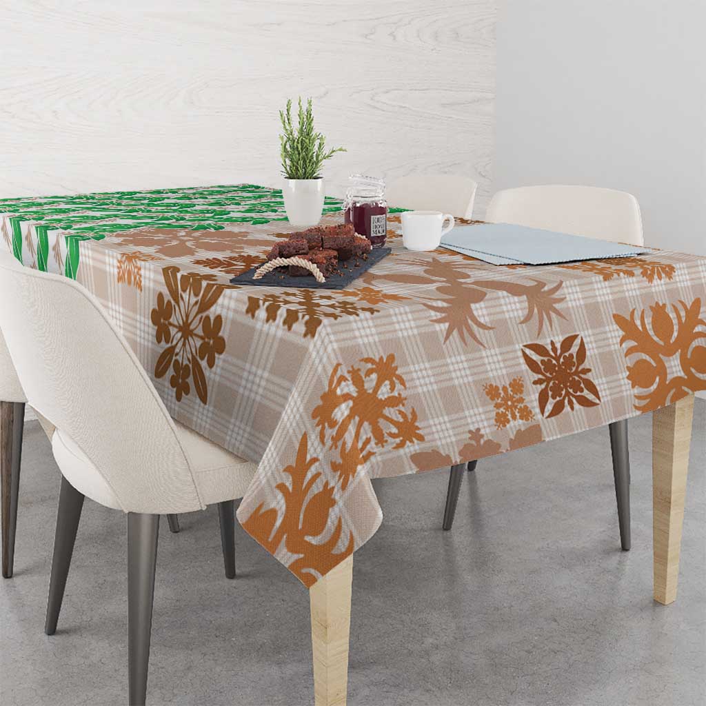 Aloha Hawaii Palaka Tuberose Lei Tablecloth Hawaiian Quilt Seamless Style - Polynesian Pride