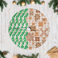 Aloha Hawaii Palaka Tuberose Lei Tree Skirt Hawaiian Quilt Seamless Style - Polynesian Pride