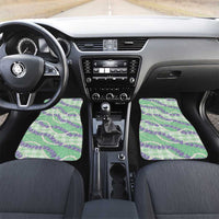 Pastel Green Hawaii Palaka Honohono Pikake Car Mats Hawaiian Orchid Lei Polynesian Pattern - Polynesian Pride