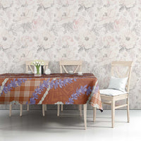 Orange Hawaii Palaka Honohono Pikake Tablecloth Hawaiian Orchid Lei Polynesian Pattern - Polynesian Pride