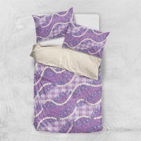 Purple Hawaii Palaka Honohono Pikake Bedding Set Hawaiian Orchid Lei Polynesian Pattern - Polynesian Pride