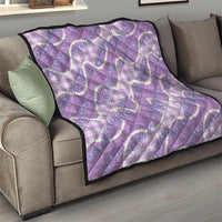 Purple Hawaii Palaka Honohono Pikake Quilt Hawaiian Orchid Lei Polynesian Pattern - Polynesian Pride