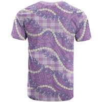 Purple Hawaii Palaka Honohono Pikake T Shirt Hawaiian Orchid Lei Polynesian Pattern - Polynesian Pride