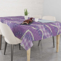 Purple Hawaii Palaka Honohono Pikake Tablecloth Hawaiian Orchid Lei Polynesian Pattern - Polynesian Pride