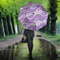 Purple Hawaii Palaka Honohono Pikake Umbrella Hawaiian Orchid Lei Polynesian Pattern - Polynesian Pride