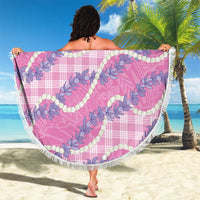 Pink Hawaii Palaka Honohono Pikake Beach Blanket Hawaiian Orchid Lei Polynesian Pattern - Polynesian Pride