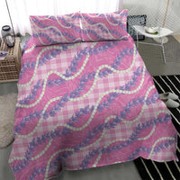 Pink Hawaii Palaka Honohono Pikake Bedding Set Hawaiian Orchid Lei Polynesian Pattern - Polynesian Pride