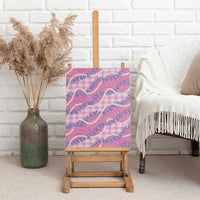 Pink Hawaii Palaka Honohono Pikake Canvas Wall Art Hawaiian Orchid Lei Polynesian Pattern - Polynesian Pride