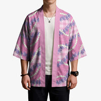 Pink Hawaii Palaka Honohono Pikake Kimono Hawaiian Orchid Lei Polynesian Pattern - Polynesian Pride