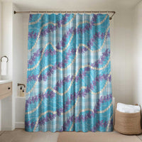 Blue Hawaii Palaka Honohono Pikake Bathroom Set Hawaiian Orchid Lei Polynesian Pattern - Polynesian Pride