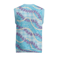 Blue Hawaii Palaka Honohono Pikake Christmas Knitted V-Neck Vest Hawaiian Orchid Lei Polynesian Pattern LT14 - Polynesian Pride