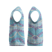 Blue Hawaii Palaka Honohono Pikake Christmas Knitted V-Neck Vest Hawaiian Orchid Lei Polynesian Pattern LT14 - Polynesian Pride