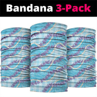 Blue Hawaii Palaka Honohono Pikake Neck Gaiter Hawaiian Orchid Lei Polynesian Pattern - Polynesian Pride
