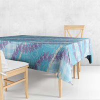 Blue Hawaii Palaka Honohono Pikake Tablecloth Hawaiian Orchid Lei Polynesian Pattern - Polynesian Pride