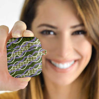 Green Hawaii Palaka Honohono Pikake AirPods Case Hawaiian Orchid Lei Polynesian Pattern - Polynesian Pride