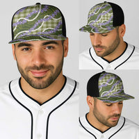 Green Hawaii Palaka Honohono Pikake Baseball Net Cap Hawaiian Orchid Lei Polynesian Pattern - Polynesian Pride