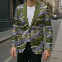 Green Hawaii Palaka Honohono Pikake Blazer Hawaiian Orchid Lei Polynesian Pattern - Polynesian Pride