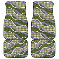 Green Hawaii Palaka Honohono Pikake Car Mats Hawaiian Orchid Lei Polynesian Pattern - Polynesian Pride