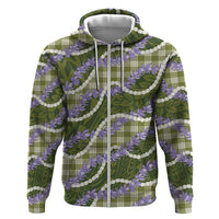 Green Hawaii Palaka Honohono Pikake Hoodie Hawaiian Orchid Lei Polynesian Pattern - Polynesian Pride