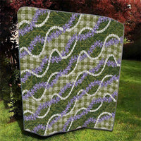 Green Hawaii Palaka Honohono Pikake Quilt Hawaiian Orchid Lei Polynesian Pattern - Polynesian Pride