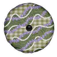 Green Hawaii Palaka Honohono Pikake Spare Tire Cover Hawaiian Orchid Lei Polynesian Pattern - Polynesian Pride