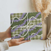 Green Hawaii Palaka Honohono Pikake Wrapping Paper Hawaiian Orchid Lei Polynesian Pattern - Polynesian Pride