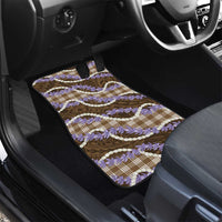Brown Hawaii Palaka Honohono Pikake Car Mats Hawaiian Orchid Lei Polynesian Pattern - Polynesian Pride