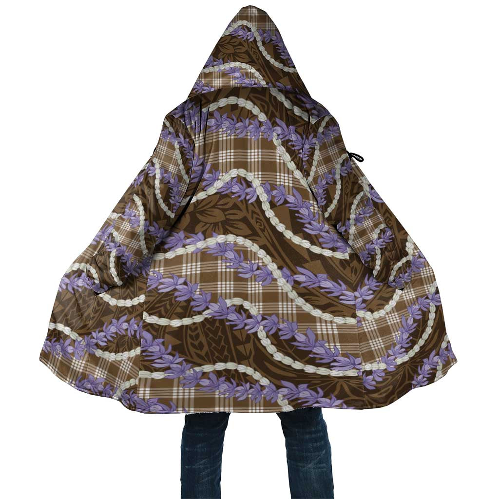 Brown Hawaii Palaka Honohono Pikake Cloak Hawaiian Orchid Lei Polynesian Pattern - Polynesian Pride