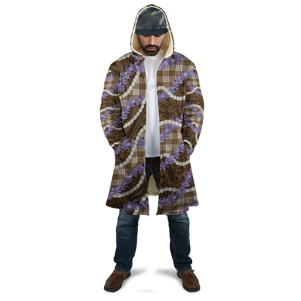 Brown Hawaii Palaka Honohono Pikake Cloak Hawaiian Orchid Lei Polynesian Pattern - Polynesian Pride